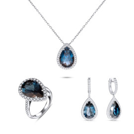 Set diamantových šperkov so zafírom - Azura