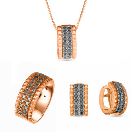 Diamantový set šperkov z ružového zlata - Thalassa