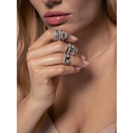 Briliantový prsteň z bieleho zlata - Zephyra