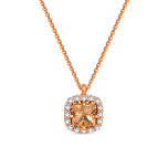 Diamantový náhrdelník z ružového zlata s turmalínom - Callista