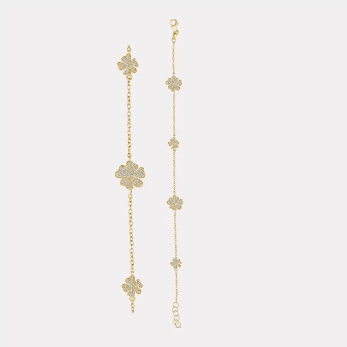  Náramok s kvetmi a zirkónmi