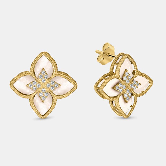 Náušnice štvorlístok so zirkónmi - Cynthia