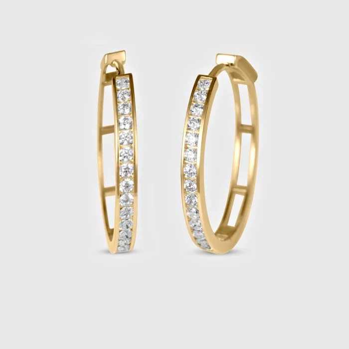 Kruhové náušnice so zirkónmi - Kiera