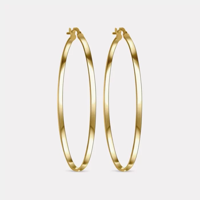 Náušnice kruhy zo žltého zlata - Mae