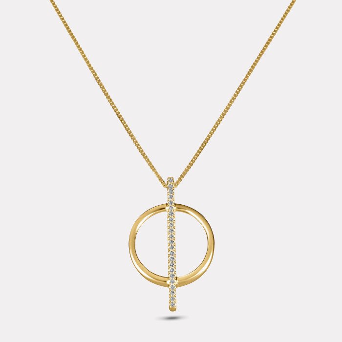 Moderný náhrdelník s diamantmi 