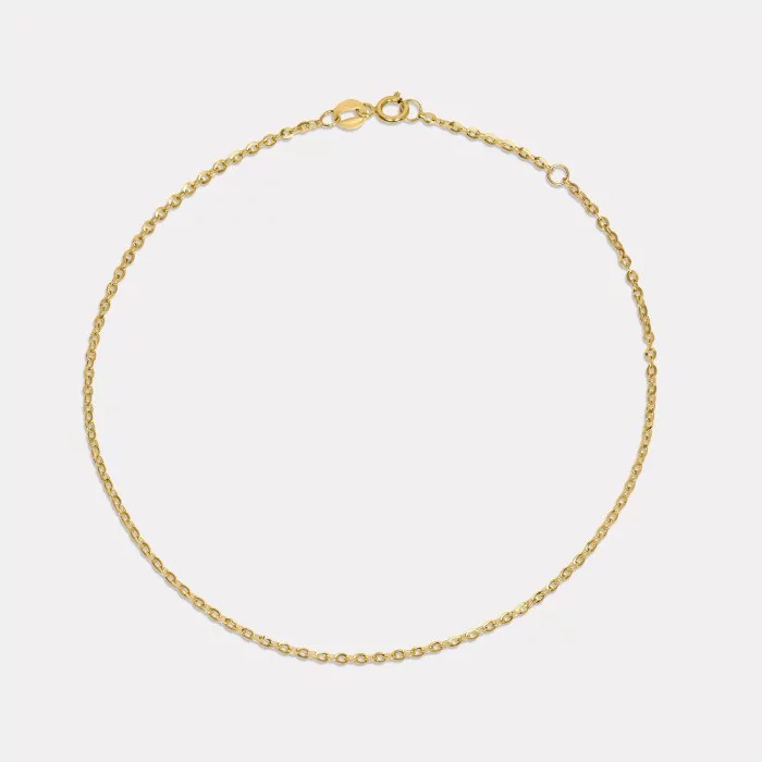 Náramok na nohu zo žltého zlata 