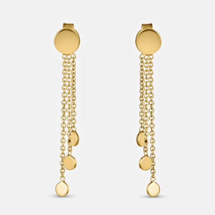 Dámske visiace náušnice zo žltého zlata - Magali
