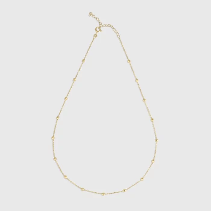 Náhrdelník s guľôčkami zo žltého zlata 
