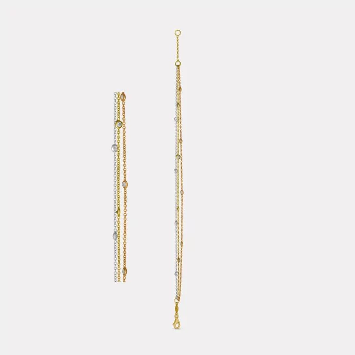 Náramok si zirkónmi z kombinovaného zlata
