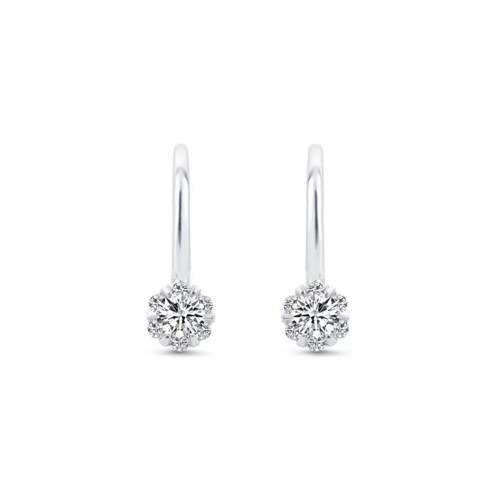 Briliantové náušnice z bieleho zlata