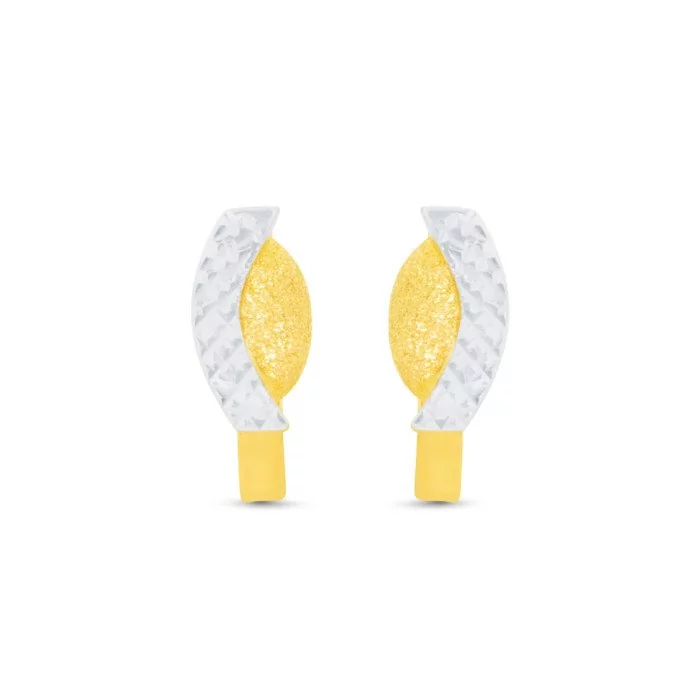 Náušnice zo žltého a bieleho zlata