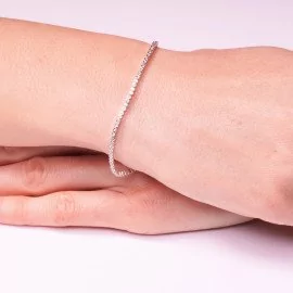 Diamantový tenisový náramok z bieleho zlata - Hortense