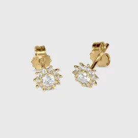 Napichovacie náušnice kvet so zirkónmi - Reina