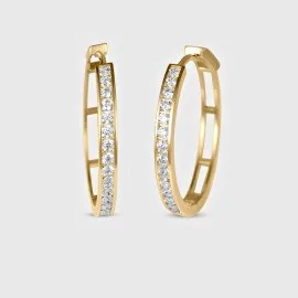 Kruhové náušnice so zirkónmi - Kiera