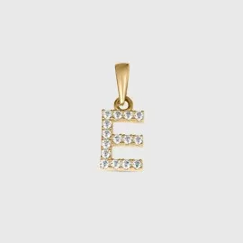 Elegantný prívesok písmeno E so zirkónmi - Sandra