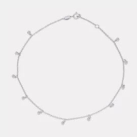 Náramok na nohu s príveskami a zirkónmi