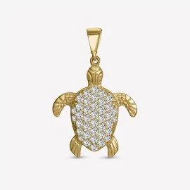 Dámsky zlatý prívesok korytnačka so zirkónmi - Haylee