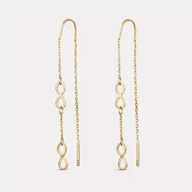 Náušnice zo žltého zlata prevliekacie - Oakleigh