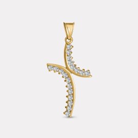 Prívesok s elegantným prekrížením so zirkónmi - Haven