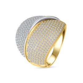 Masívny prsteň so zirkónmi - Kaisley