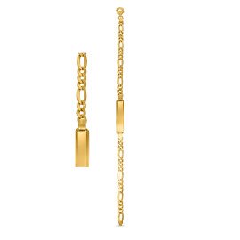 Náramok zo žltého zlata s platničkou - Noelle