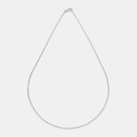 Náhrdelník z bieleho zlata so zirkónmi - Dakota
