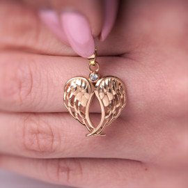 Prívesok zo žltého zlata krídla - Alessandra