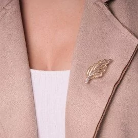 Brošňa zo žltého a bieleho zlata - Emma