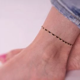 Náramok na nohu s ónyxom 