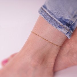 Náramok na nohu zo žltého zlata 