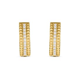 Diamantové náušnice zo žltého zlata