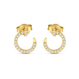 Briliantové náušnice zo žltého zlata - Evadne