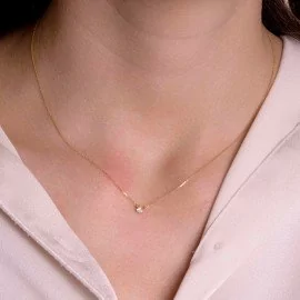 Diamantový náhrdelník zo žltého zlata - Lyra