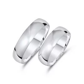 Svadobné obrúčky 5mm z bieleho zlata - Calista