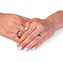 Svadobné obrúčky 5mm z bieleho zlata - Calista