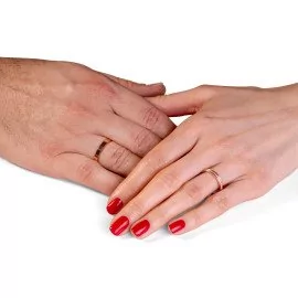 Svadobné obrúčky 3mm z ružového zlata - Calypso