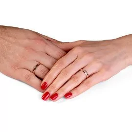 Svadobné obrúčky 4mm z ružového zlata - Odalys