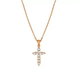 Diamantový náhrdelník z ružového zlata - Larissa 