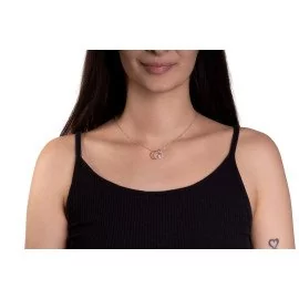 Diamantový náhrdelník z bieleho a žltého zlata - France 