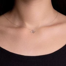 Diamantový náhrdelník z bieleho zlata - Gabrielle 