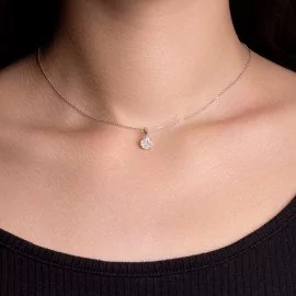 Diamantový náhrdelník z bieleho zlata - Helene 