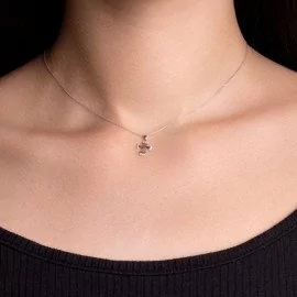 Diamantový náhrdelník z bieleho zlata - Emmanuelle 