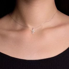 Diamantový náhrdelník z bieleho zlata - Hermine