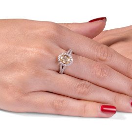 Diamantový prsteň z bieleho zlata - Melisande