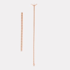 Diamantový tenisový náramok z ružového zlata