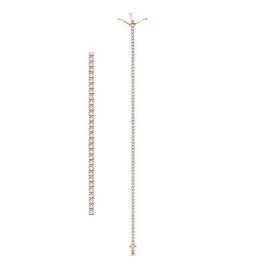 Diamantový tenisový náramok z ružového zlata - Francine