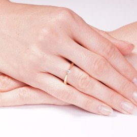 Diamantový zásnubný prsteň z 18k žltého zlata - Ivy