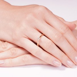 Diamantový zásnubný prsteň zo žltého zlata - Rylee