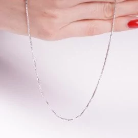 Retiazka kocka z bieleho zlata - Vivian