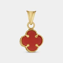 Prívesok štvorlístok s červenou keramikou - Reese